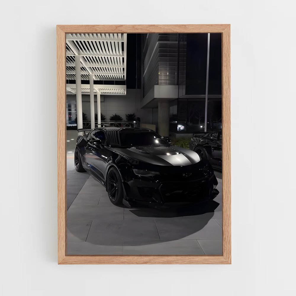 Poster Camaro Noir – affiche Chevrolet (vue 4)